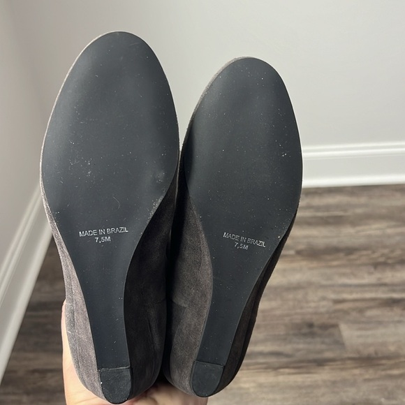 Steven by Steve Madden Women Intyce Tall Riding Grey Suede Wedge boots 7.5M @ - Picture 5 of 9